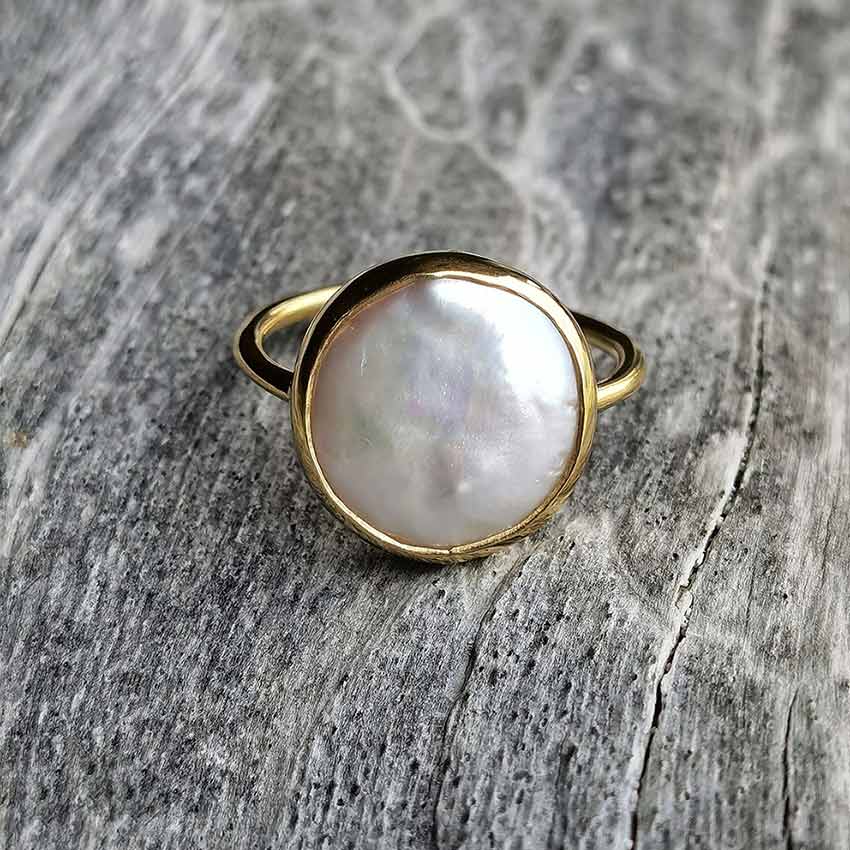Ring Gold mit Perle