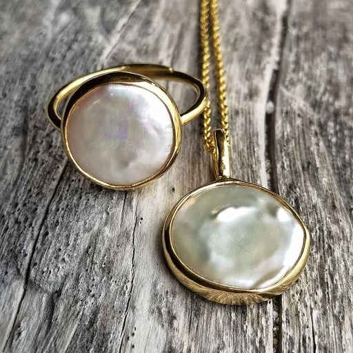 [1000699] Halskette Gold mit Perle